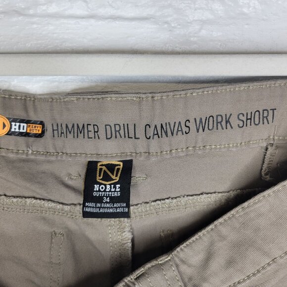 Noble Outfitters Men's Size 34 Cargo Shorts Hammer Drill Canvas Work Short Brown - Picture 4 of 5